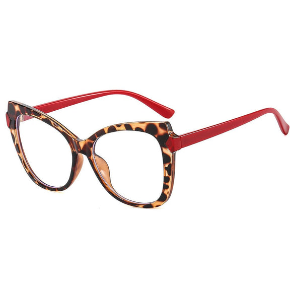 New Fashion Retro Cat Eye Anti Blue Light Glasses For Women Vintage Computer Eyeglasses Oversized Frame Double Blocking Eyewear
