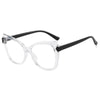 New Fashion Retro Cat Eye Anti Blue Light Glasses For Women Vintage Computer Eyeglasses Oversized Frame Double Blocking Eyewear