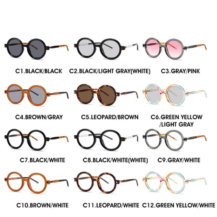 Round sales fashion sunglasses