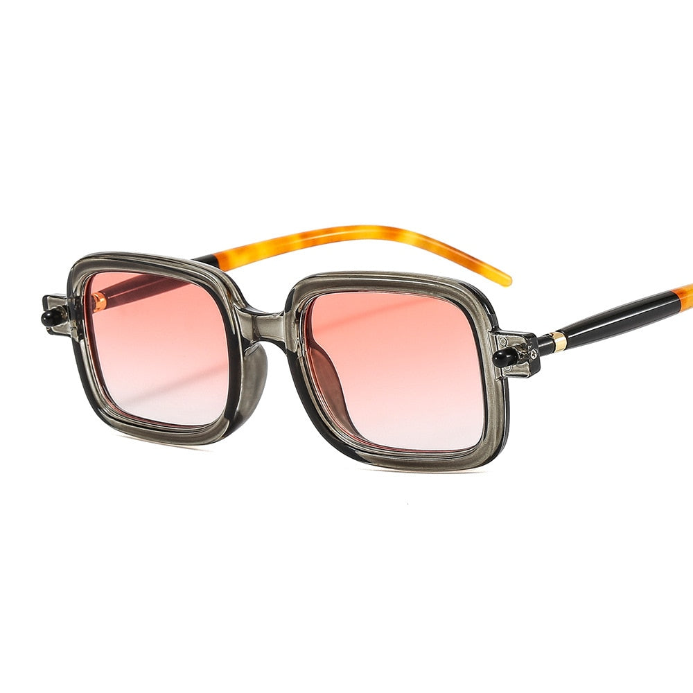 New Fashion Retro Designer Square Sunglasses for Women Men Luxury Brand Irregular Frame Anti Blue