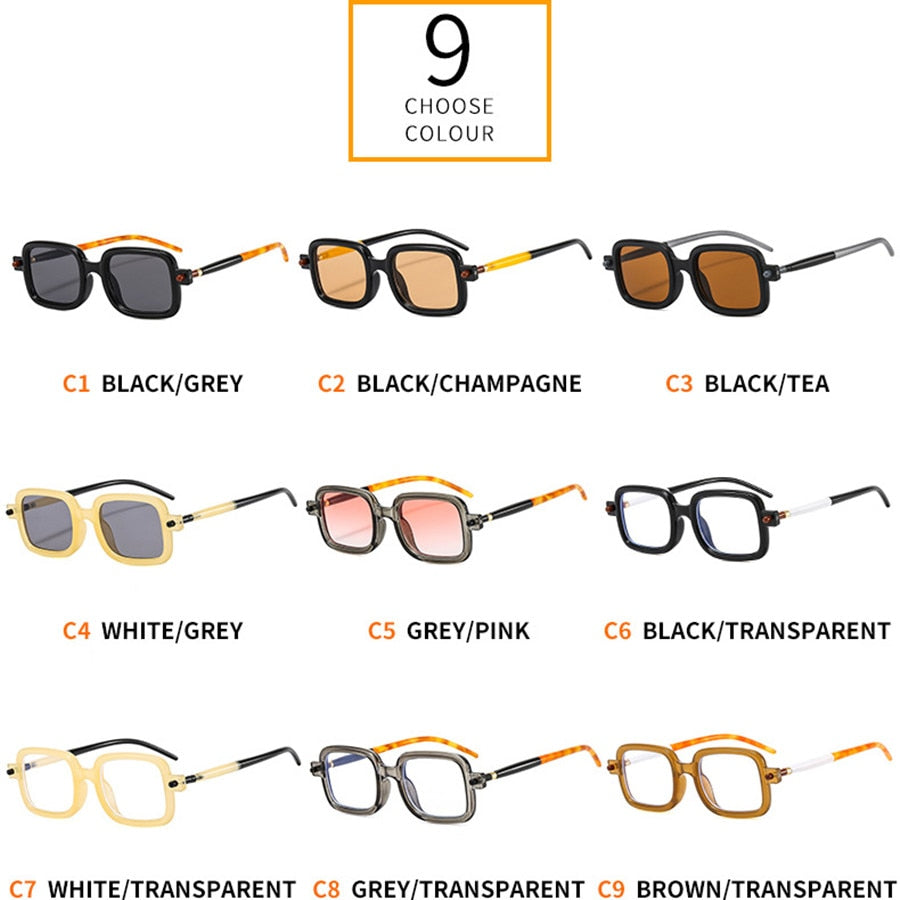 Royal Son Retro Square Sunglasses For Men And Women  (RS0024DP-SF|50|Transparent Lens) | Royalson