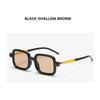 New Fashion Square Sunglasses For Women Men Vintage Brand Designer Punk Sun Glasses Clear Lens Mirror Eyeglasses UV400