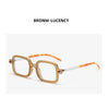 New Fashion Square Sunglasses For Women Men Vintage Brand Designer Punk Sun Glasses Clear Lens Mirror Eyeglasses UV400