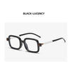 New Fashion Square Sunglasses For Women Men Vintage Brand Designer Punk Sun Glasses Clear Lens Mirror Eyeglasses UV400