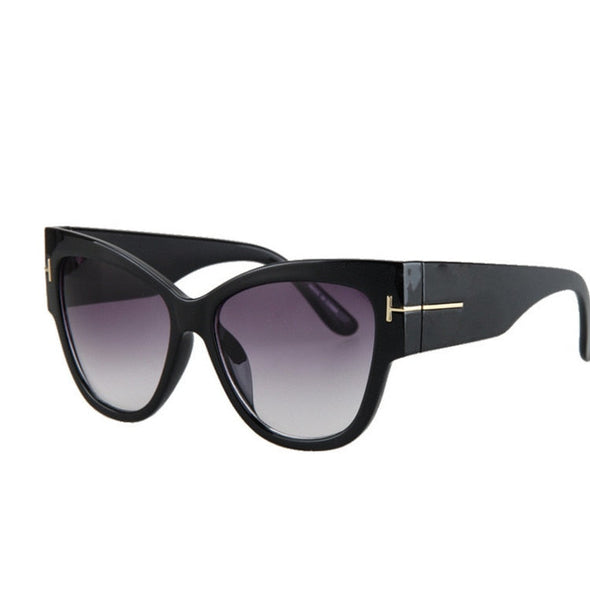 New Gradient Points Cat Eye Tom High Fashion Woman Sunglasses
