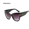New Gradient Points Cat Eye Tom High Fashion Woman Sunglasses