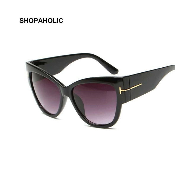 New Gradient Points Cat Eye Tom High Fashion Woman Sunglasses