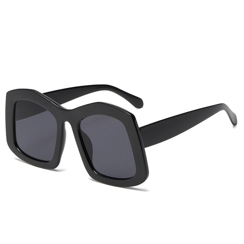 Men's big black frame sunglasses discount