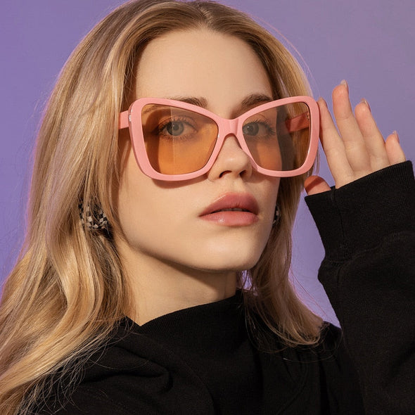 Oversized Cat Eye Sunglasses Women Fashion Vintage Butterfly Shades Brand Designer Sun Glasses UV400 Gafas Eyewear