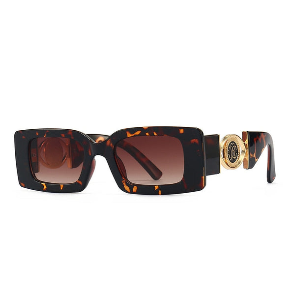 New Rectangle Sunglasses Women Men 2023 Vintage Fashion Square Female Luxury Designer Black Sun glasses Male UV400 Eyewear
