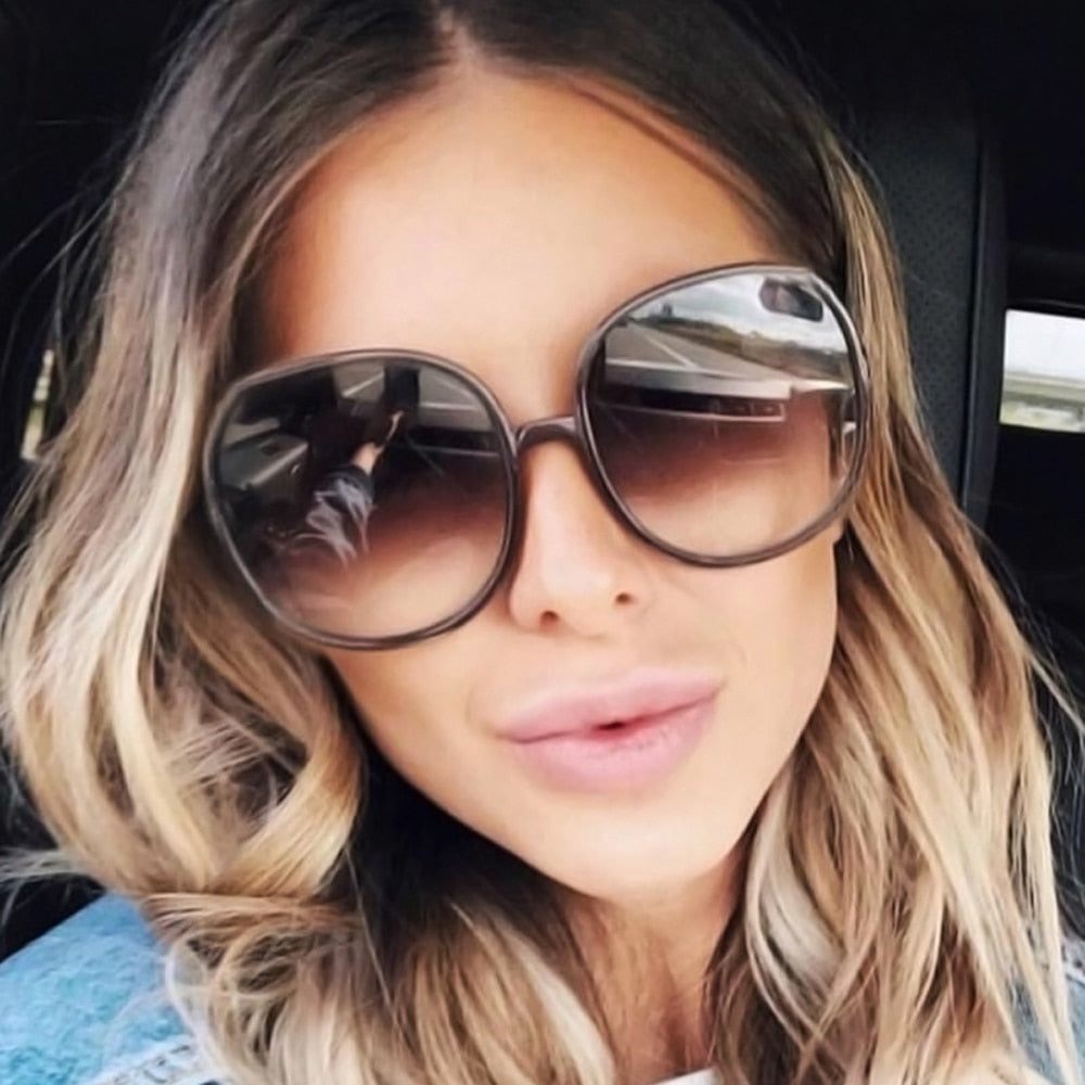 Big round sale frame sunglasses