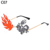 New Unique Rimless Punk Sunglasses Women Fashion Dragon And Phoenix Glasses Men Colorful Party Glasses For Female Shades