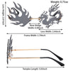New Unique Rimless Punk Sunglasses Women Fashion Dragon And Phoenix Glasses Men Colorful Party Glasses For Female Shades