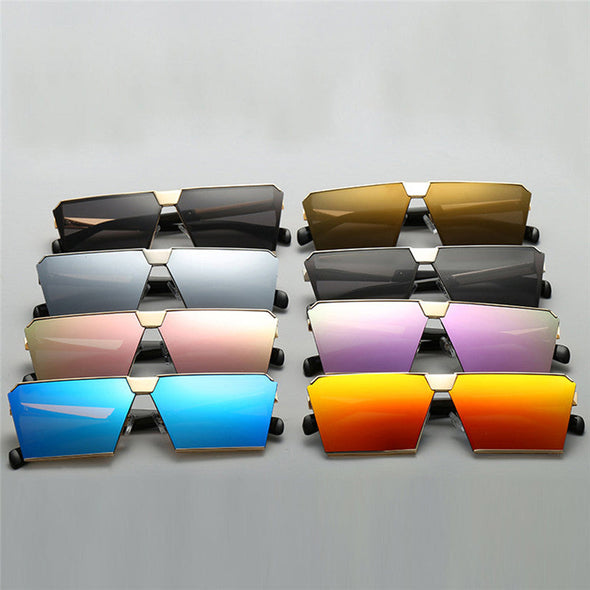 Novelty Unique Oversized Shield UV400 Gradient Vintage sunglasses