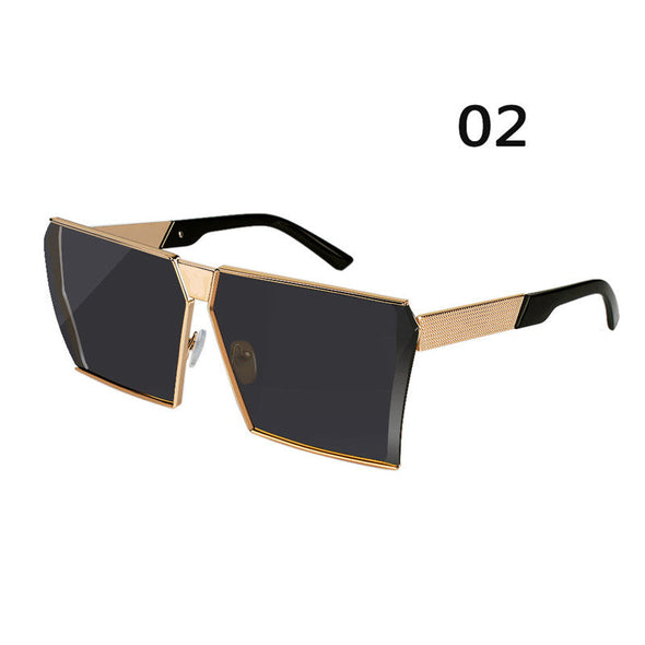 Novelty Unique Oversized Shield UV400 Gradient Vintage sunglasses