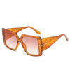 Classic Oversized Square Sunglasses  Leopard Sun Glasses Female Gradient Vintage Big Shades UV400