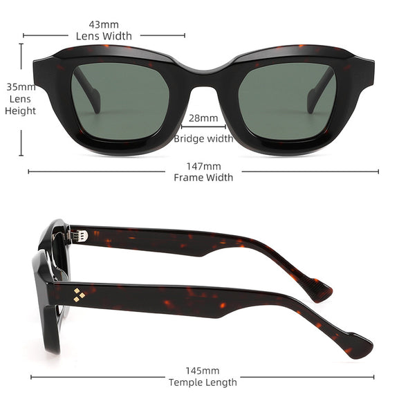 Square frame large frame sunglasses UV protection 2023 women's sunglasses women's high-end sun protection polarized foreign trade glasses in stock