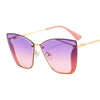Cat's eye ladies metal color sunglasses fashion casual UV cross-border Europe and online celebrity sunglasses