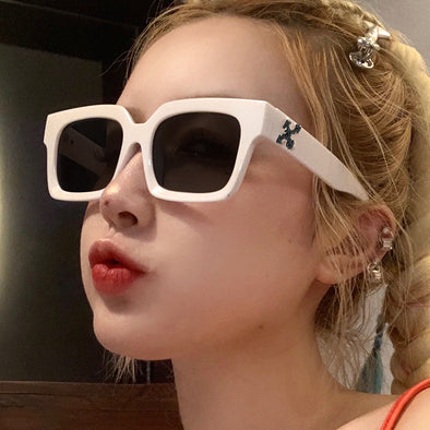 2022 European and American Fashion Square Snowflake Sunglasses Personalized Internet Celebrities Same Style Sunglasses Ins Street Photo Sunglasses Trend