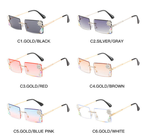 diamond sunglasses small square glasses fashion ins sunglasses women