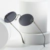 New round frame sunglasses in summer in Europe, America, online celebrity and the same personality stainless steel fashion sunglasses
