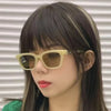 ins high-end temperament internet celebrity sunglasses Korean version simple square street style glasses men and women casual sunscreen sunglasses