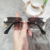 diamond sunglasses small square glasses fashion ins sunglasses women