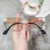 diamond sunglasses small square glasses fashion ins sunglasses women