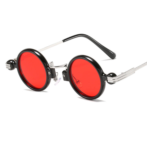 retro steampunk small round metal plastic fashion sunglasses cross-border trade