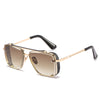 sunset gradient metal mesh retro sunglasses for men and women  UV protection