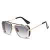 sunset gradient metal mesh retro sunglasses for men and women  UV protection