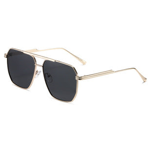 sunset gradient metal mesh retro sunglasses for men and women  UV protection