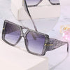 Classic Oversized Square Sunglasses  Leopard Sun Glasses Female Gradient Vintage Big Shades UV400