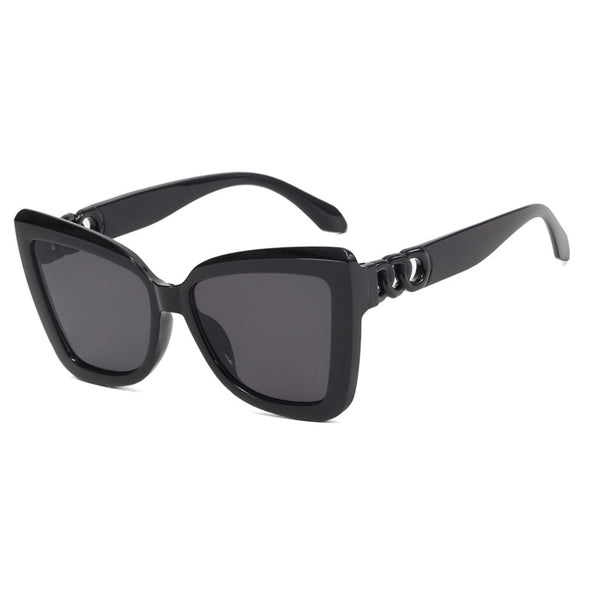 Cat Eye Sunglasses Chain Irregular 2023 New Anti-UV Sunglasses Ins Retro Sunglasses Photo