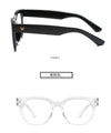 2022 new fashion square frame anti-blue light glasses Xiaohongshu same style plain ins large frame flat mirror for women