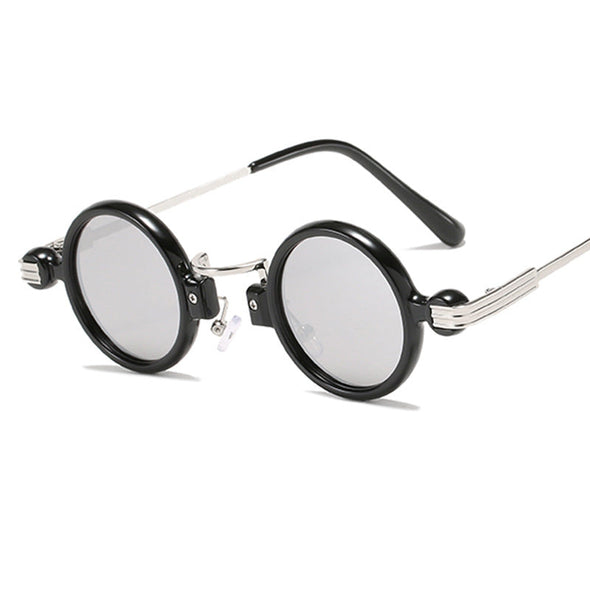 retro steampunk small round metal plastic fashion sunglasses cross-border trade