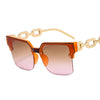 New large frame conjoined butterfly half frame color sunglasses  fashion personality ladies sunglasses