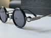 retro steampunk small round metal plastic fashion sunglasses cross-border trade