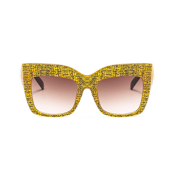 Vintage Square Sunglasses Women Men Big Frame Fashion Gradient Shades Sun Glasses Female Luxury