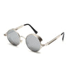 Brand Metal Round Steampunk Sunglasses Men Women Fashion Color film punk sun glasses Driving Anti-glare Eyewear