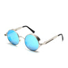 Brand Metal Round Steampunk Sunglasses Men Women Fashion Color film punk sun glasses Driving Anti-glare Eyewear