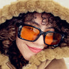 Square Sunglasses Women Luxury Brand Eyewear Shades for Women Vintage Orange Punk Glasses Hombre