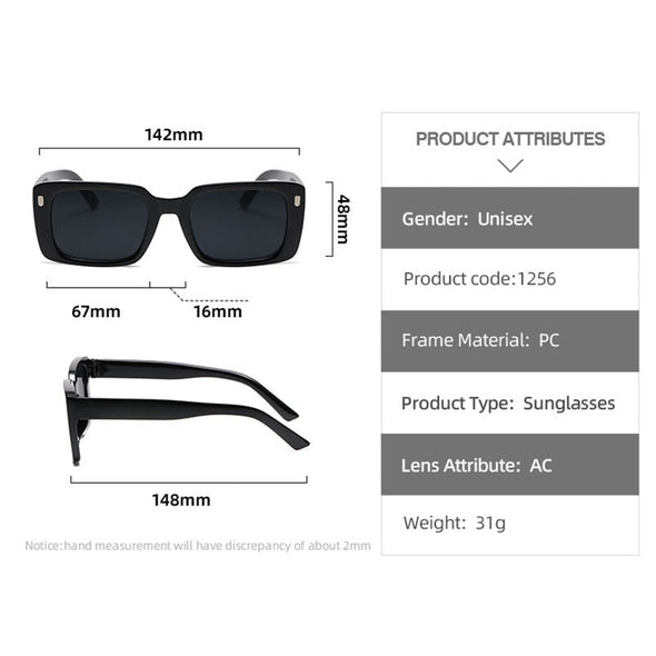 Square Sunglasses Women Luxury Brand Eyewear Shades for Women Vintage Orange Punk Glasses Hombre