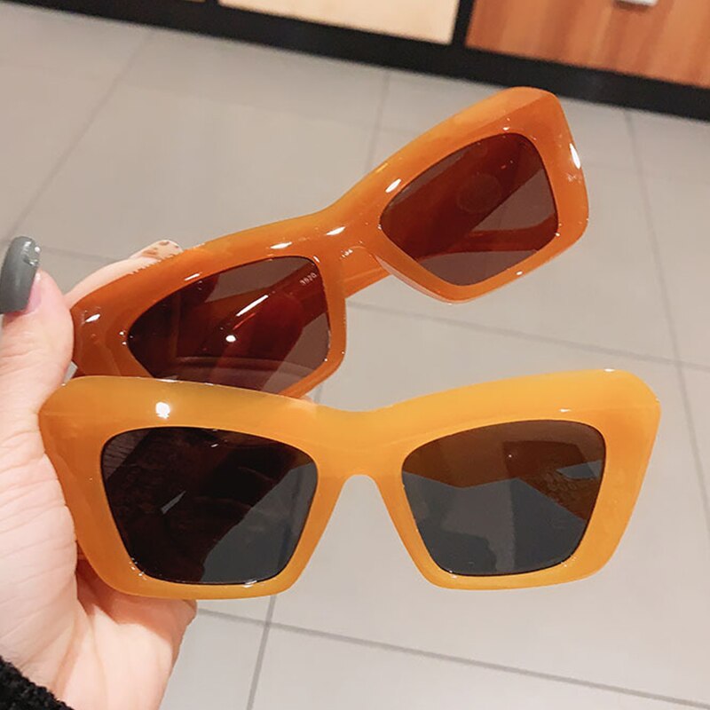 Brand Design Cat Eye Square Ladies Sunglasses Decorative Fashion Women –  Jollynova