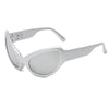 Oval Punk Cat Eyes Sunglasses for Women Luxury Brand Designer Y2K Sun Glasses Fashion Shades Goggle Female UV400 De Sol Hombre