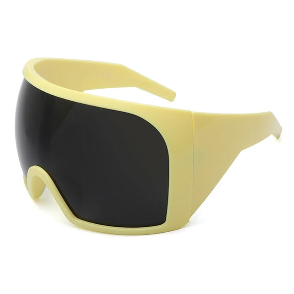Oversized Black Punk Goggle Sunglasses Women Men Luxury Brand Designer Y2K Sport Sun Glasses Retro One Piece Outdoor Shade UV400
