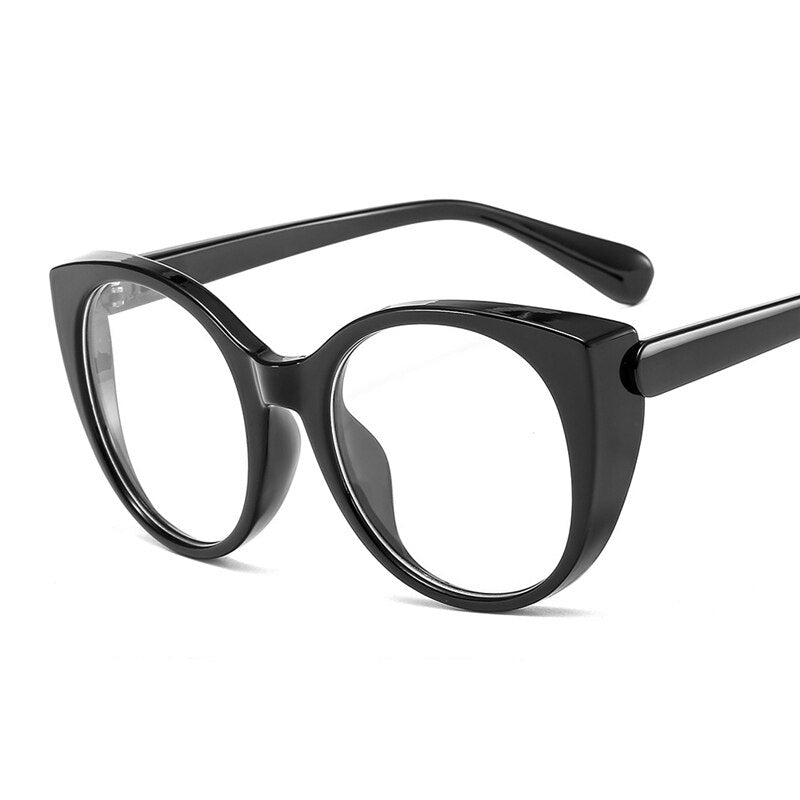 Oversized Men Fashion Eyeglasses Clear Lens Fashion Frames Black