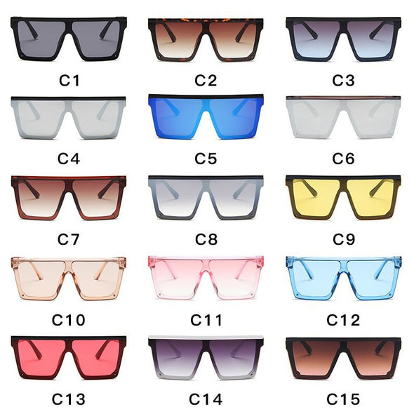 Oversized Shades Sunglasses Man Black Fashion Square Sun Glasses Male Vintage Retro Glasses Female Woman Lentes De Sol Hombre