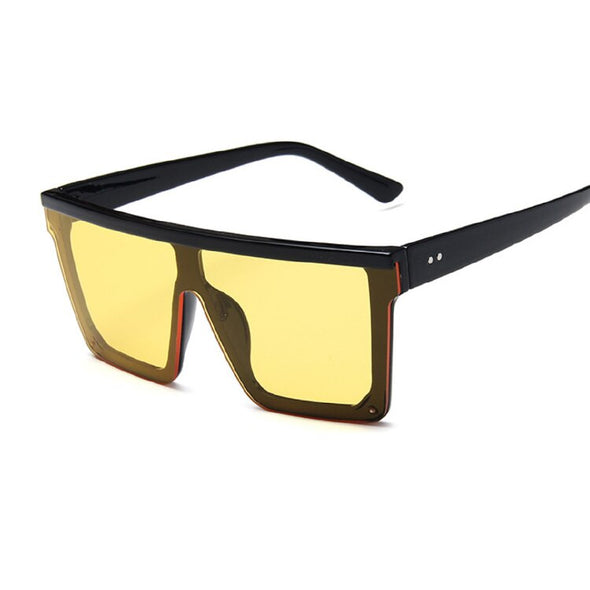 Oversized Shades Sunglasses Man Black Fashion Square Sun Glasses Male Vintage Retro Glasses Female Woman Lentes De Sol Hombre