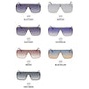 Oversized Sunglasses Men Luxury Brand Designer One Piece Mental Frame Square Sun Glasses For Man Vintage Lentes